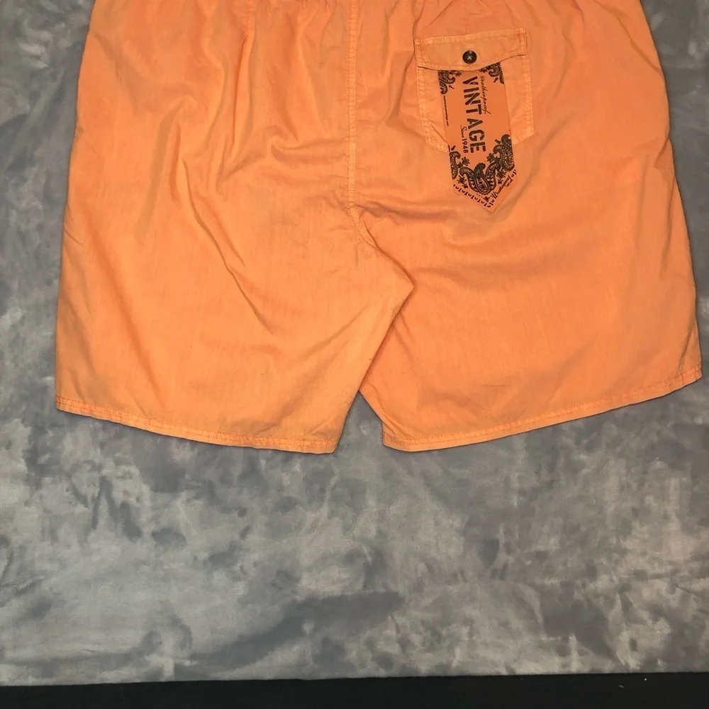 Weatherproof Vintage Men's Swim Trunks with Lining Orange Size XXXXLT NWT